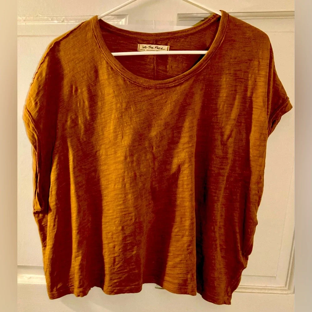 We The Free Brown Sleeveless Cotton Shirt - Picture 1 of 3